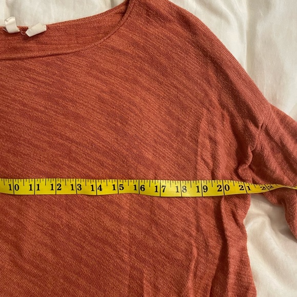 Moth Anthropologie S Orange Knit Crossover Crochet Trim Sweater - Picture 8 of 8